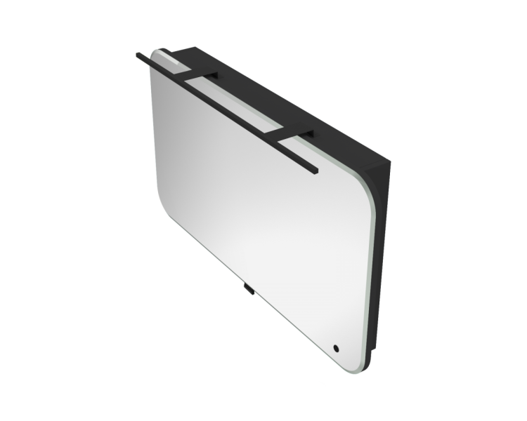 Зеркальный шкаф Botticelli Velluto VltMC-100 черный