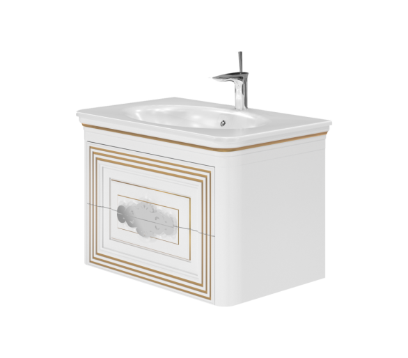 Тумба в ванную подвесная Botticelli Treviso T-80 белая