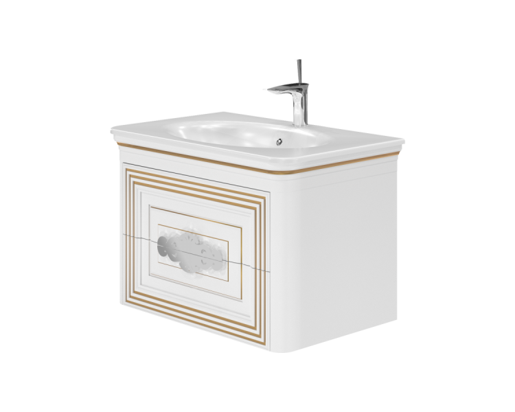 Тумба у ванну підвісна Botticelli Treviso T-80 біла