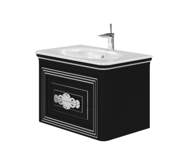 Тумба в ванную подвесная Botticelli Treviso T-80 черная