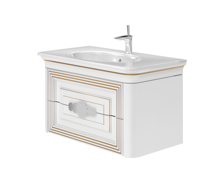 Тумба в ванную подвесная Botticelli Treviso T-100 белая