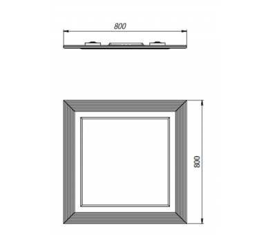 Дзеркало Botticelli Treviso TM-80 біле з LED-підсвіткою