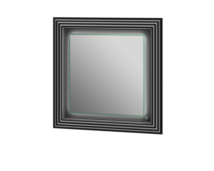 Зеркало Botticelli Treviso TM-80 черное с LED-подсветкой