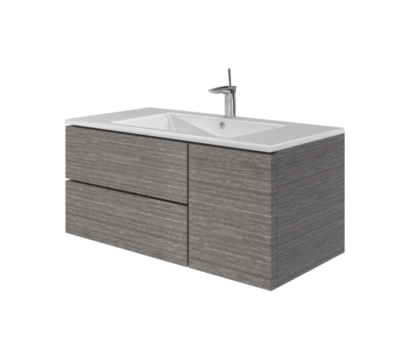 Тумба в ванную подвесная Botticelli Rimini Rm-100 дуб графит