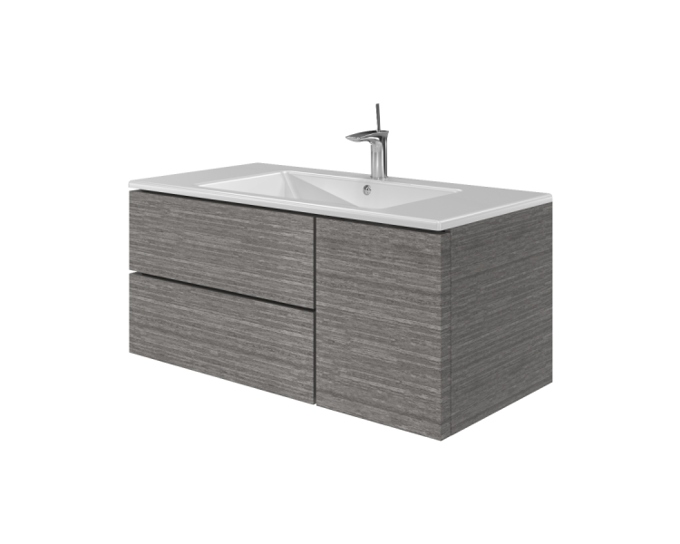 Тумба у ванну підвісна Botticelli Rimini Rm-100 дуб графіт