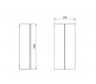 Пенал підвісний Botticelli Rimini RmP-170 дуб графіт
