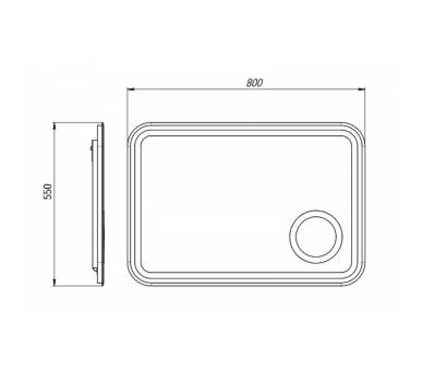 Дзеркало Botticelli Rimini RmM-80 з LED-підсвіткою