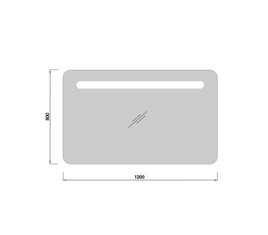 Зеркало MDD Baki 120х80 с LED-подсветкой