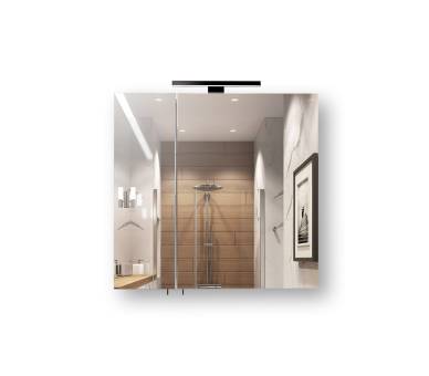 Зеркальный шкаф MDD Руна Black 70 с подсветкой