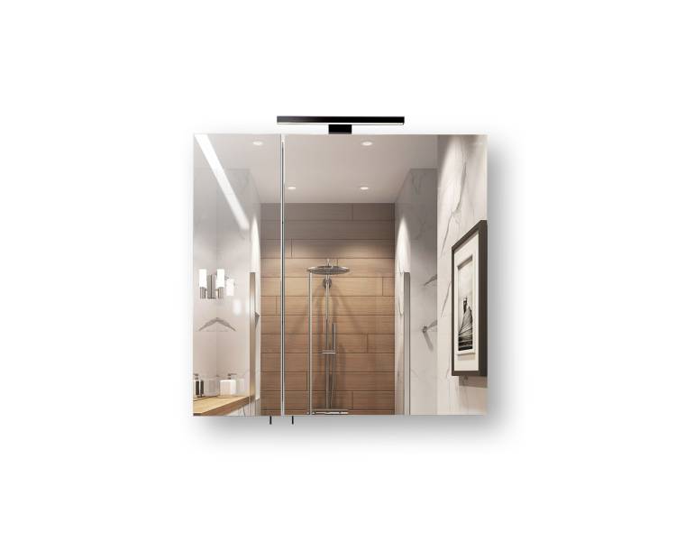 Дзеркальна шафа MDD Руна Black 70 з підсвіткою