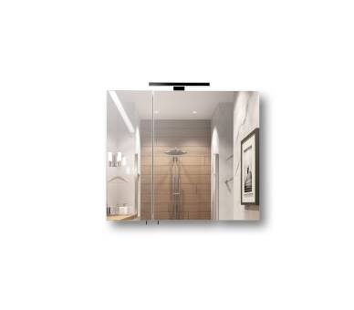 Зеркальный шкаф MDD Руна Black 80 с подсветкой