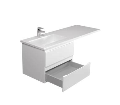 Тумба у ванну підвісна MDD Unik 60-A з умивальником Adam 120 L
