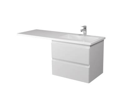 Тумба в ванную подвесная MDD Unik 60-A с умывальником Adam 120 R
