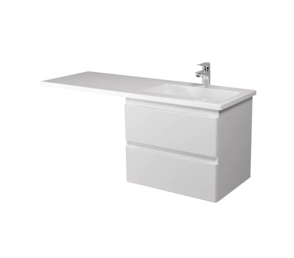 Тумба в ванную подвесная MDD Unik 60-A с умывальником Adam 120 R