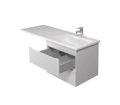 Тумба у ванну підвісна MDD Unik 60-A з умивальником Adam 120 R