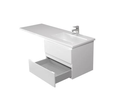 Тумба у ванну підвісна MDD Unik 60-A з умивальником Adam 120 R