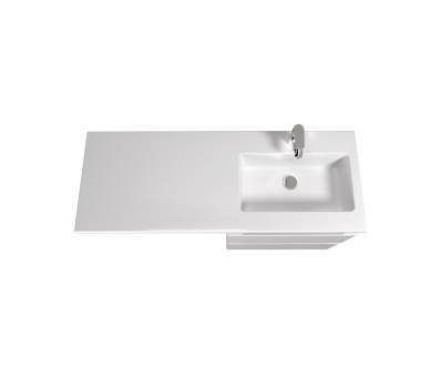 Тумба у ванну підвісна MDD Unik 60-A з умивальником Adam 120 R