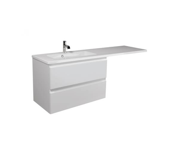 Тумба в ванную подвесная MDD Unik 80-A с умывальником Adam 140 L