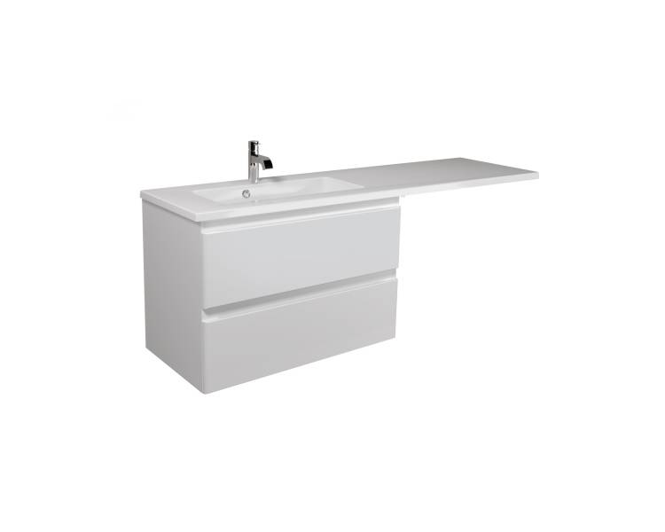 Тумба в ванную подвесная MDD Unik 80-A с умывальником Adam 140 L
