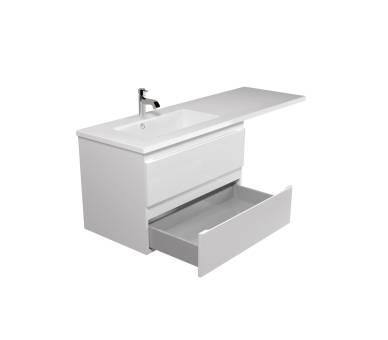 Тумба в ванную подвесная MDD Unik 80-A с умывальником Adam 140 L