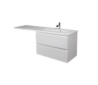 Тумба в ванную подвесная MDD Unik 80-A с умывальником Adam 140 R