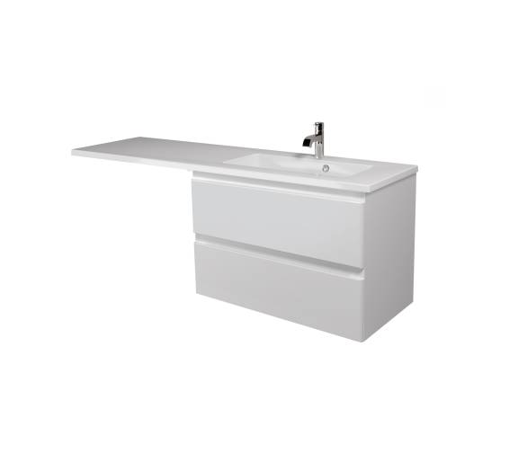 Тумба в ванную подвесная MDD Unik 80-A с умывальником Adam 140 R