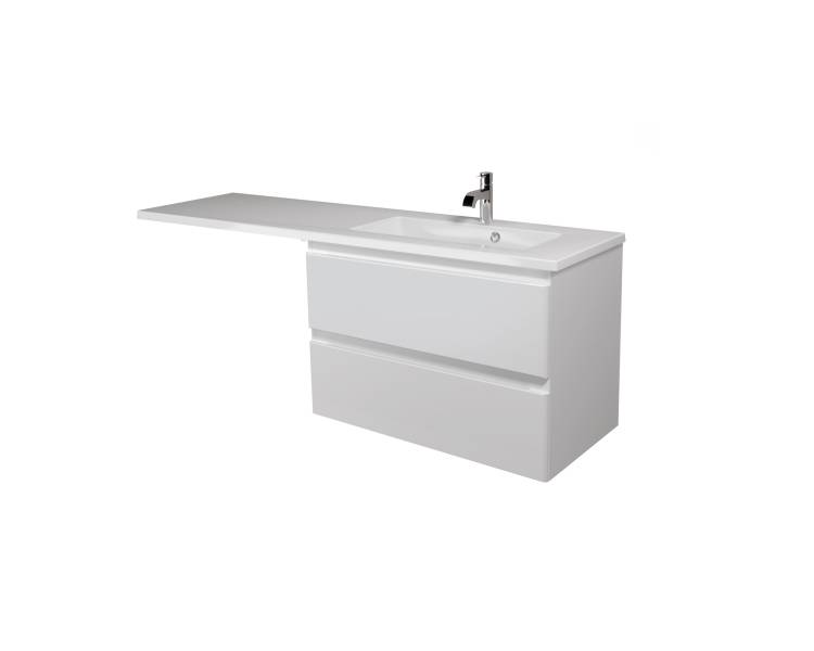 Тумба у ванну підвісна MDD Unik 80-A з умивальником Adam 140 R