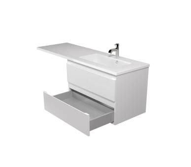 Тумба у ванну підвісна MDD Unik 80-A з умивальником Adam 140 R
