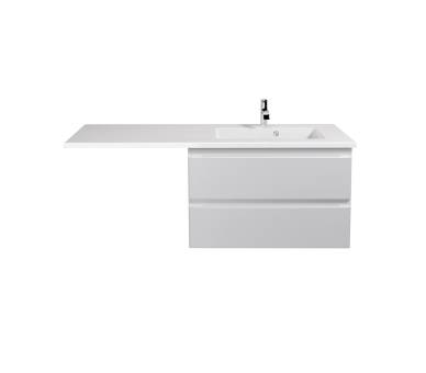 Тумба в ванную подвесная MDD Unik 80-A с умывальником Adam 140 R