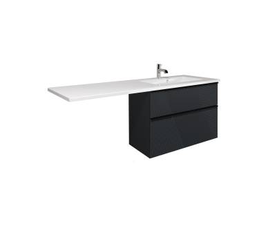 Тумба в ванную универсальная MDD Rome 80-U с умывальником Adam 140 R