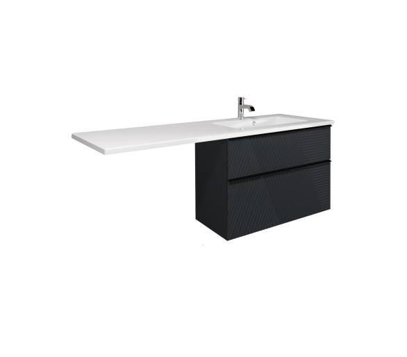 Тумба в ванную универсальная MDD Rome 80-U с умывальником Adam 140 R