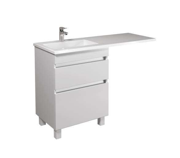 Тумба в ванную напольная MDD MoonShine 60 с умывальником Adam 120 L