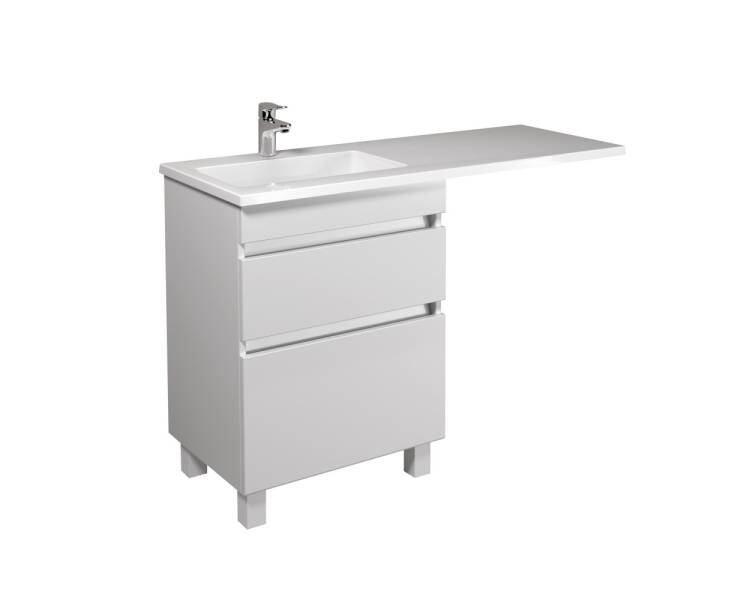 Тумба в ванную напольная MDD MoonShine 60 с умывальником Adam 120 L