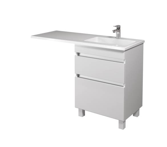 Тумба у ванну підлогова MDD MoonShine 60 з умивальником Adam 120 R