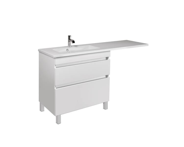 Тумба в ванную напольная MDD MoonShine 80 с умывальником Adam 140 L