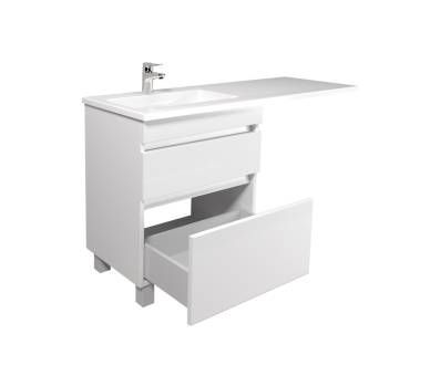 Тумба в ванную напольная MDD MoonShine 80 с умывальником Adam 140 L