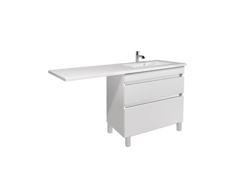 Тумба у ванну підлогова MDD MoonShine 80 з умивальником Adam 140 R