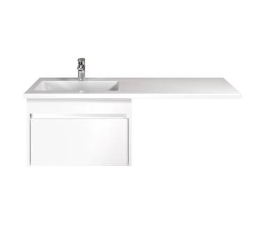 Тумба в ванную подвесная MDD Prime 60-А с умывальником Adam 120 L