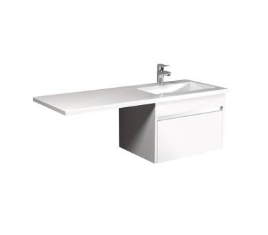 Тумба у ванну підвісна MDD Prime 60-А з умивальником Adam 120 R