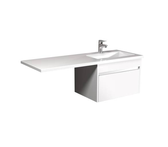 Тумба в ванную подвесная MDD Prime 60-А с умывальником Adam 120 R