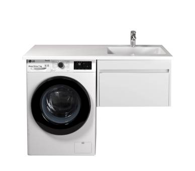 Тумба в ванную подвесная MDD Prime 60-А с умывальником Adam 120 R