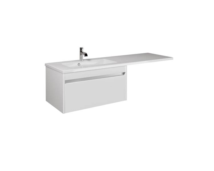 Тумба в ванную подвесная MDD Prime 80-А с умывальником Adam 140 L