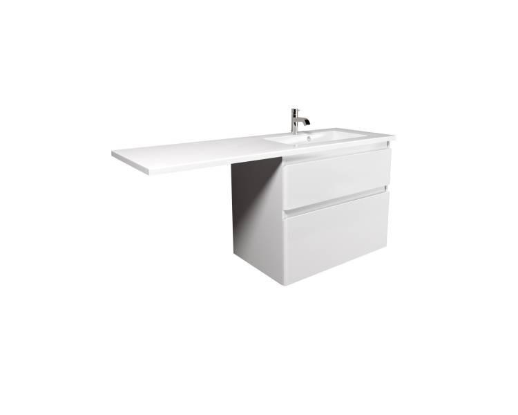 Тумба в ванную универсальная MDD Палермо 80-U с умывальником Adam 140 R