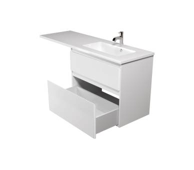Тумба в ванную универсальная MDD Палермо 80-U с умывальником Adam 140 R