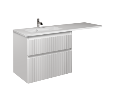 Тумба у ванну універсальна MDD Fluffy 80-U з умивальником Adam 140 L