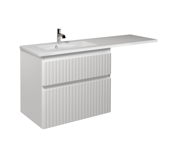 Тумба у ванну універсальна MDD Fluffy 80-U з умивальником Adam 120 L