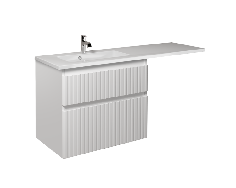 Тумба в ванную универсальная MDD Fluffy 80-U с умывальником Adam 140 L