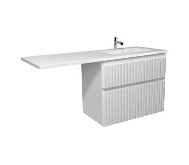 Тумба у ванну універсальна MDD Fluffy 80-U з умивальником Adam 140 R