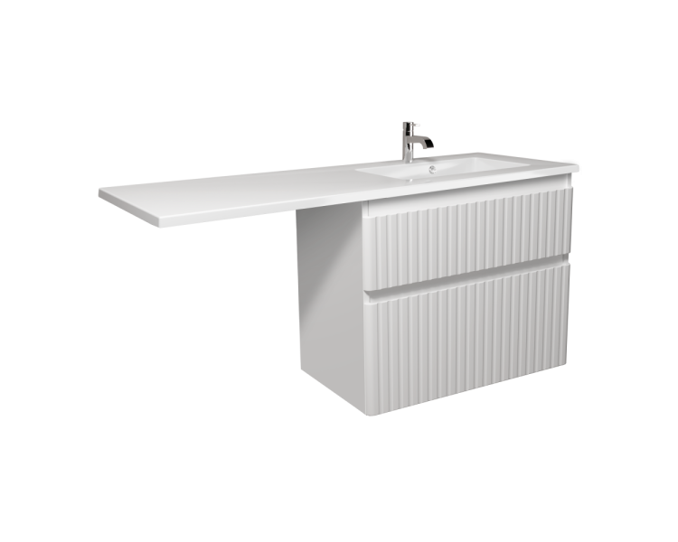 Тумба в ванную универсальная MDD Fluffy 80-U с умывальником Adam 120 R