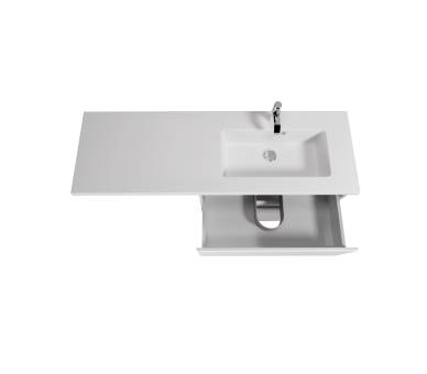 Тумба в ванную универсальная MDD Fluffy 80-U с умывальником Adam 120 R